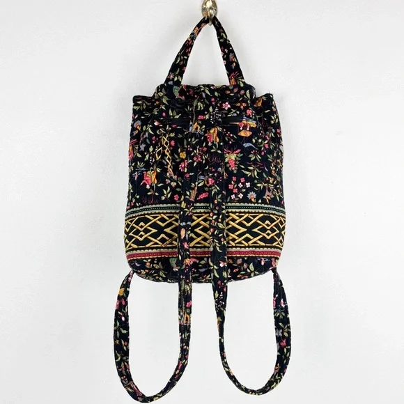 Vintage Vera Bradley Asian Print Quilted Backpack - Picture 2 of 13